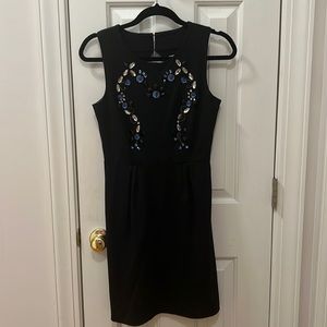 Cynthia Rowley Navy Blue Rhinestone Dress